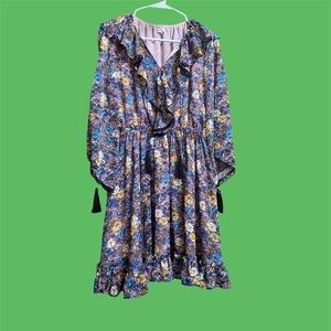 LEDIN long sleeve floral dress